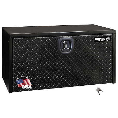 Buyers Products 18 in. x 18 in. x 36 in. Steel Underbody Truck Box with Aluminum Door, Black