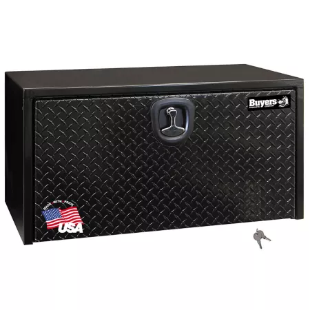 Buyers Products 18 in x 18 in x 36 in Black Steel Underbody Truck Box with Aluminum Door Underbody Truck Tool Boxes