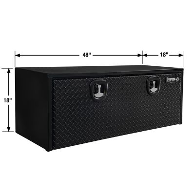 Image showing  Steel Underbody Truck Box with Aluminum Door, 18 x 18 x 48in., Black