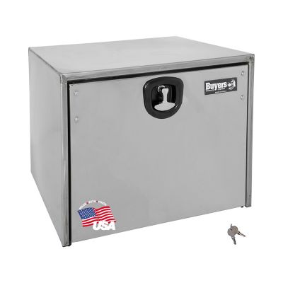 Buyers Products Stainless Steel Underbody Truck Box with Polished Stainless Steel Door, 18 x 18 x 18in.