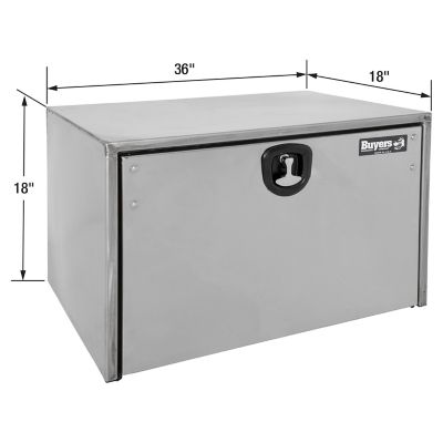 Image showing  Stainless Steel Truck Box with Polished Stainless Steel Door, 18 x 18 x 36in.