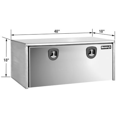 Image showing  Stainless Steel Truck Box with Polished Stainless Steel Door, 18 x 18 x 48in.