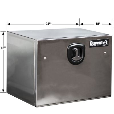 Image showing 1 th Buyers Products Stainless Steel Underbody Truck Box with Stainless Steel Door, 18 x 18 x 24in.