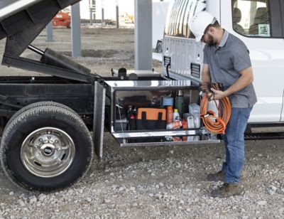 Image showing  Stainless Steel Underbody Truck Box with Stainless Steel Door, 18 x 18 x 48in.