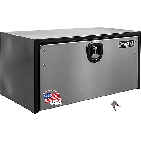 Buyers Products 18 in. x 18 in. x 24 in. Steel Underbody Truck Box with Stainless Steel Door, Black