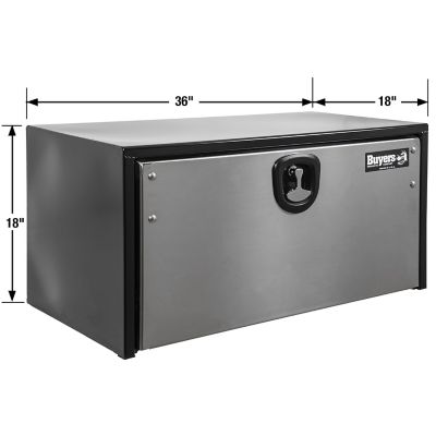 Image showing  Steel Underbody Truck Box with Stainless Steel Door and Locking Latch, 18 x 18 x 36in.