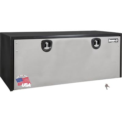 Buyers Products Steel Underbody Truck Box with Stainless Black Steel Door, 18 x 18 x 48in., Black