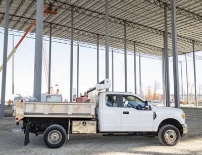 Image showing  Steel Underbody Truck Box with Stainless Black Steel Door, 18 x 18 x 48in., Black