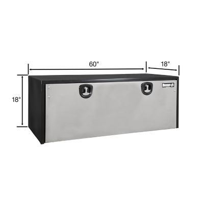 Image showing  Steel Underbody Truck Box with Stainless Steel Door, 18 x 18 x 60in., Black
