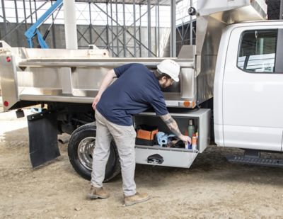 Image showing  Primed Steel Underbody Truck Box, 18 x 18 x 36in.
