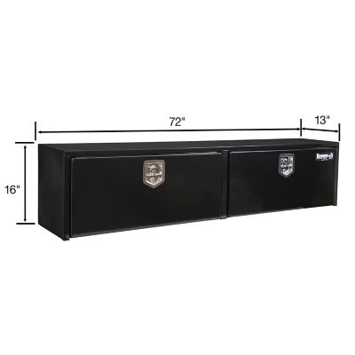 Image showing  16 x 13 x 72in. Gloss Black Steel Topsider Truck Tool Box with T-Handle Latch