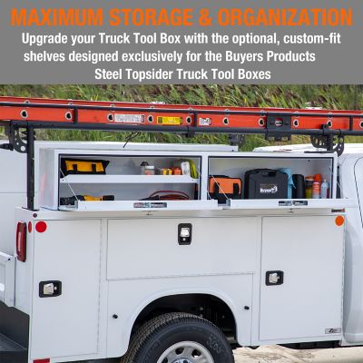 Image showing 5 th Buyers Products Removable Mid-Box Cabinet Tray for 72 in. Black Steel Topsider Truck Box
