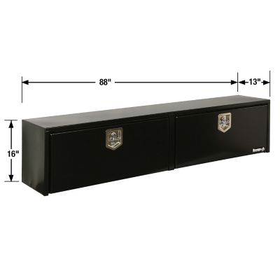 Image showing  16 x 13 x 88in. Black Steel Topsider Truck Tool Box