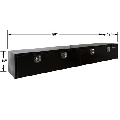 Image showing  16 x 13 x 96in. Black Steel Topsider Truck Tool Box