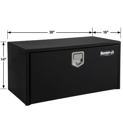 Image showing  Steel Underbody Truck Box with Paddle Latch, 14 x 16 x 30in., Black