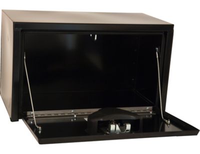 Image showing  Steel Underbody Truck Box with Paddle Latch, 14 x 12 x 24in., Black