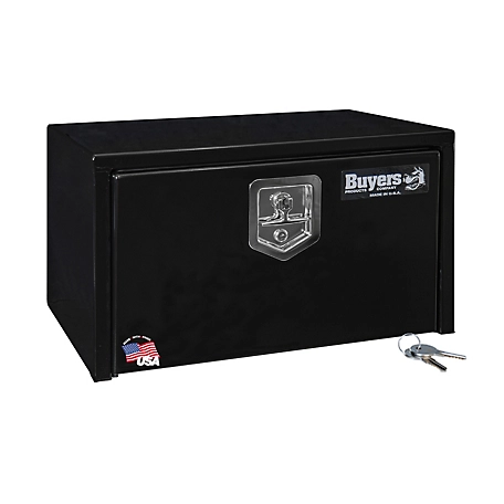 Buyers Products 14 in. x 16 in. x 24 in. Steel Underbody Truck Box, Locking Compression Latch, Black