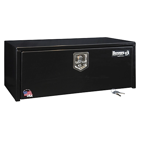Buyers Products 14 in. x 16 in. x 36 in. Steel Underbody Truck Box, Locking Compression Latch, Black