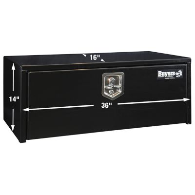 Image showing  Steel Underbody Truck Box with Locking Compression Latch, 14 x 16 x 36in., Black