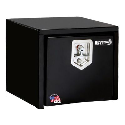 Buyers Products 14 in. x 12 in. x 18 in. Steel Underbody Truck Box, Locking Compression Latch, Black