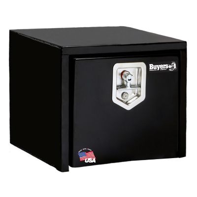 Buyers Products 14 in. x 12 in. x 18 in. Black Steel Underbody Truck Box, Locking Compression Latch