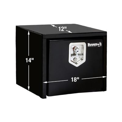Image showing  Steel Underbody Truck Box with Locking Compression Latch, 14 x 12 x 18in., Black