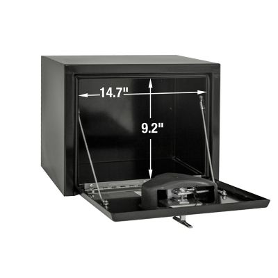 Image showing  Steel Underbody Truck Box with Locking Compression Latch, 14 x 12 x 18in., Black