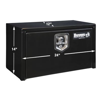 Image showing 7 th Buyers Products Steel Underbody Truck Box with Locking Compression Latch, 14 x 12 x 24in., Black