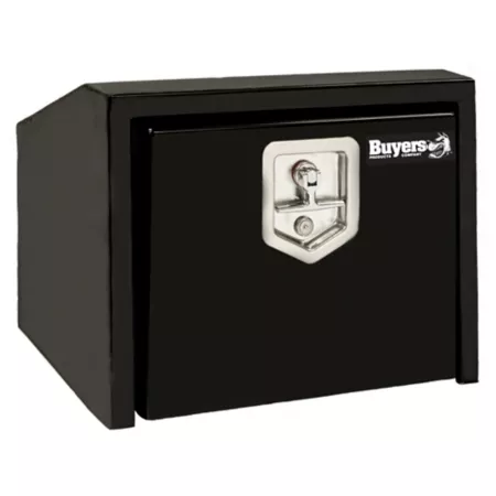 Buyers Products 14 in x 12 in x 18 in Black Steel Underbody Truck Box with Sloped Back Underbody Truck Tool Boxes