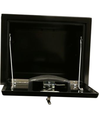 Image showing  14 x 12 x 18in. Black Steel Underbody Truck Box with Slanted Back