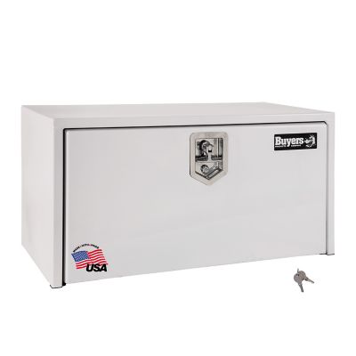 Buyers Products 14 in. x 16 in. x 24 in. White Steel Underbody Truck Box with T-Handle Latch