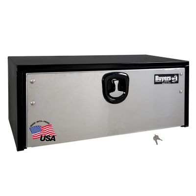 Buyers Products 14 in. x 16 in. x 30 in. Steel Underbody Truck Box with Stainless Steel Door, Black