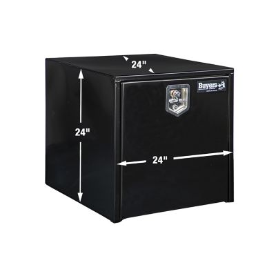 Image showing  24 x 24 x 24in. Black Steel Underbody Truck Box, Locking Compression Latch