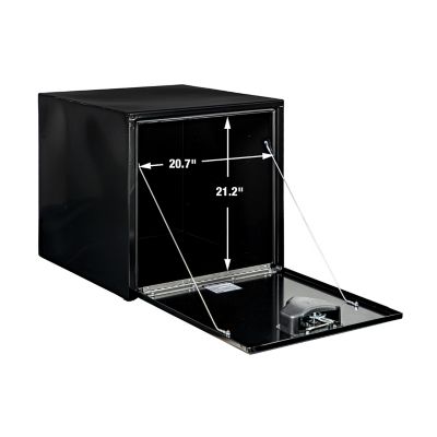 Image showing  24 x 24 x 24in. Black Steel Underbody Truck Box, Locking Compression Latch