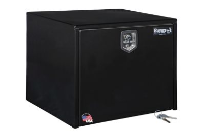 Buyers Products 24 in. x 24 in. x 30 in. Steel Underbody Truck Box, Black, Locking Compression Latch, Black