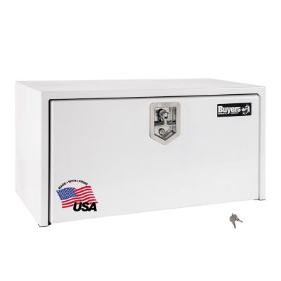 Buyers Products 24 in. x 24 in. x 30 in. White Steel Underbody Truck Box with T-Handle Latch