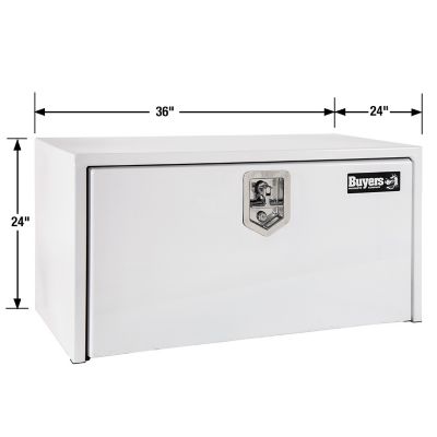 Image showing 4 th Buyers Products Steel Underbody Truck Box with T-Handle Latch, 24 x 24 x 36in., White