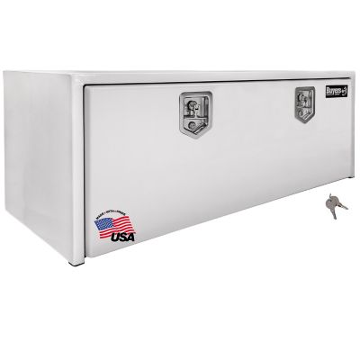 Buyers Products 24 in. x 24 in. x 48 in. White Steel Underbody Truck Box with T-Handle Latch