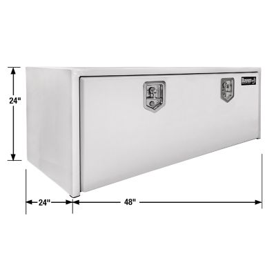 Image showing  Steel Underbody Truck Box with T-Handle Latch, 24 x 24 x 48in., White