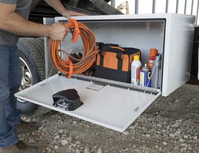 Image showing  Steel Underbody Truck Box with T-Handle Latch, 24 x 24 x 60in., White