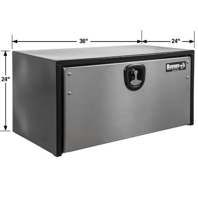 Image showing 1 th Buyers Products Steel Underbody Truck Box with Stainless Steel Door, 24 x 24 x 36in., Black
