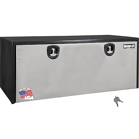 Buyers Products 24 in. x 24 in. x 48 in. Steel Underbody Truck Box with Stainless Steel Door, Black