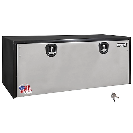 Buyers Products 24 x 24 x 60in. Steel Underbody Truck Box with Stainless Steel Door, Black