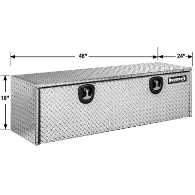 Image showing 7 th Buyers Products Diamond Tread Aluminum Underbody Truck Box, 18 x 24 x 48in.
