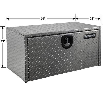 Image showing  Diamond Tread Aluminum Underbody Truck Box, 24 in. x 24 in. x 36 in.