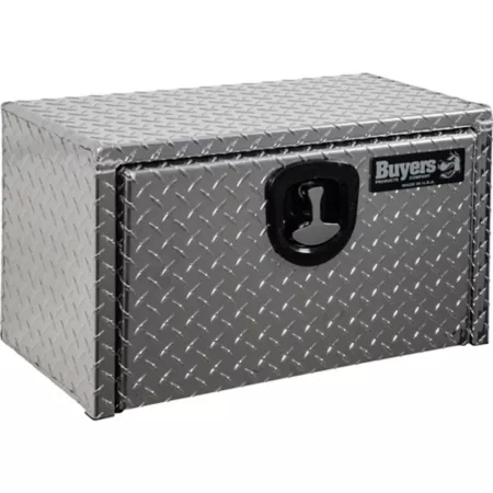 Buyers Products 14 in x 12 in x 24 in Diamond Tread Aluminum Truck Box Locking Compression Latch Underbody Truck Tool Boxes