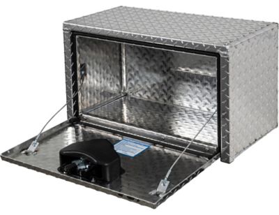 Image showing 5 th Buyers Products Diamond Tread Aluminum Underbody Truck Box with Locking Compression Latch, 14 in. x 12 in. x 24 in.
