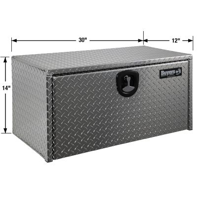 Image showing 6 th Buyers Products Diamond Tread Aluminum Underbody Truck Box, 14 in. x 12 in. x 30 in.