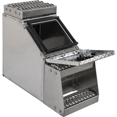 Image showing  Heavy-Duty Diamond Tread Aluminum Step Tool Box, 24 in. x 28 in. x 12 in.