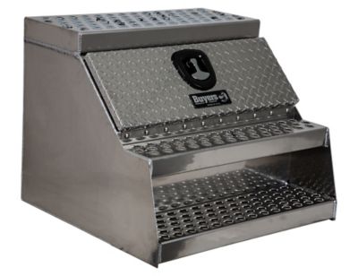 Buyers Products 24 x 28 x 30in. Heavy-Duty Diamond Tread Aluminum Step Box